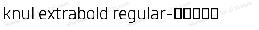 knul extrabold regular字体转换